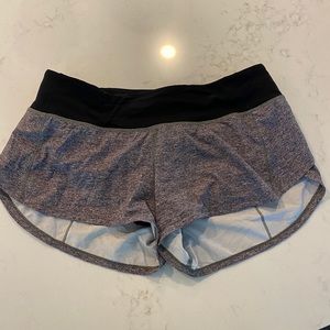 Heathered grey hotty hot lululemon shorts
